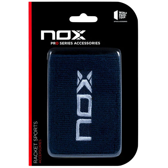 Muñequeras Nox Deportivas Azul Marino/Blanco