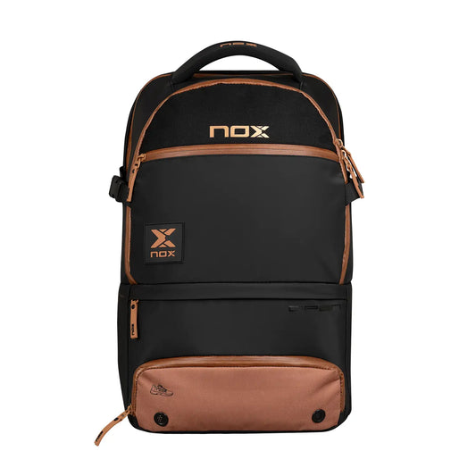 MOCHILA NOX LUXURY OPEN SERIES NEGRO MARRÓN